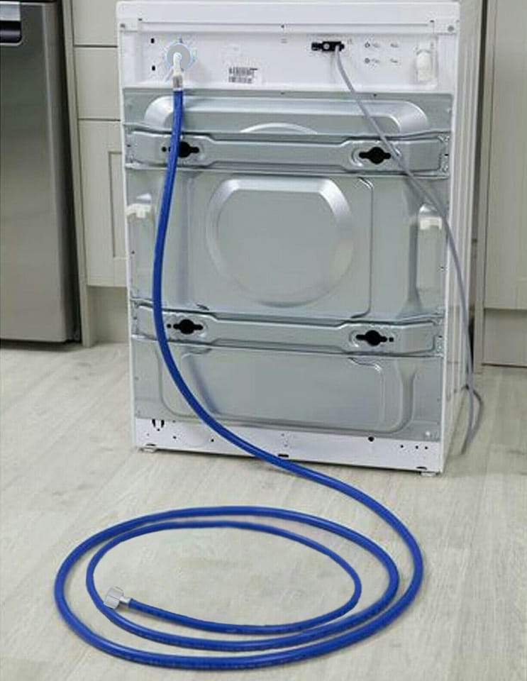 image 1 of SPARES2GO Universal Washing Machine / Dishwasher Fill Hose Cold Water Inlet Feed Pipe (2.5 Metre)
