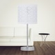 image 5 of Chrome Stick Table Lamp with White Laser Cut Shade | Chrome | White | Medium | 1