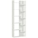 image 1 of HOMCOM 6-Tier Bookshelf, Modern Bookcase with 11 Open Shelves, Freestanding Decorative Storage Shelving for Home Office and Study, White