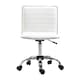 image 6 of HOMCOM Armless Mid-Back Adjustable Office Chair with 360 Swivel White