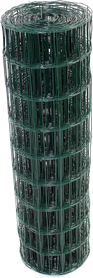 image 1 of Actiaspet PVC Coated Steel Wire Mesh Fencing 120cm x 25m Garden Galvanised Fence Green