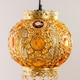 image 2 of ValueLights Bazaar Moroccan Gold Lamp Shade Acrylic Droplets & Bulb Gold