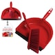 image 1 of Colour Coded Dustpan and Brush Sets Wide Plastic Dustpan with Rubber Lip and Soft Bristle Brush