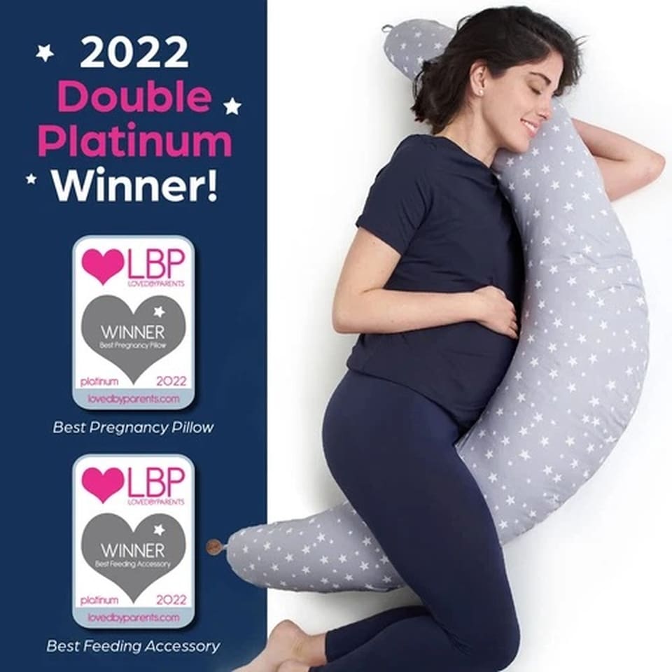 image 1 of Niimo XXL Pregnancy & Nursing Pillow | Full Body Maternity Support Pillow with Removable Cotton Cover