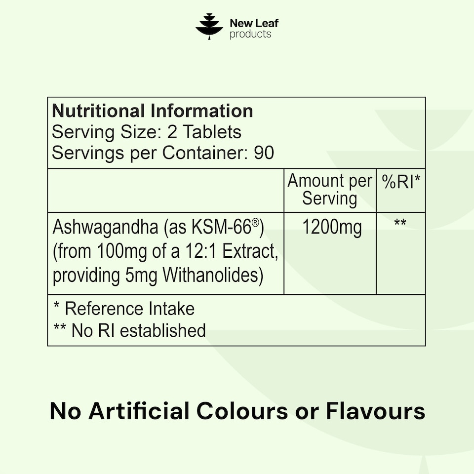 image 1 of Ashwagandha KSM-66 1200mg Root Extract -180 Tablets