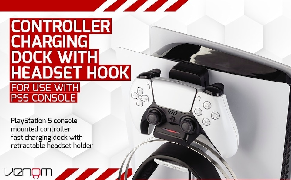 image 1 of Venom PS5 Stealth Charging Dock and Headset Mount