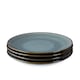 image 1 of Scandi Home Set of 4 Stavanger Blue 27cm Artisan Glaze Ceramic Dinner Plates | Blue | Dark Blue
