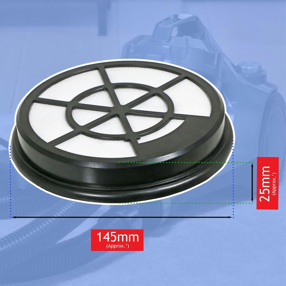 image 1 of SPARES2GO HEPA Filters Kit for Bosch BGC05 BGS05 Vacuum Cleaner BGC05A220A BGS05A220