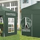 image 9 of Outsunny 2mx2m Pop Up Gazebo Party Tent Canopy Marquee with Storage Bag Green