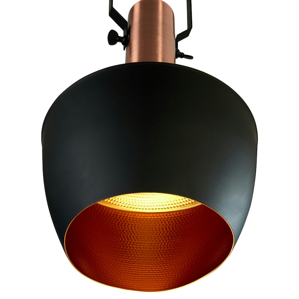 image 1 of Interiors by Premier Medium Pendant Light in Black and Copper