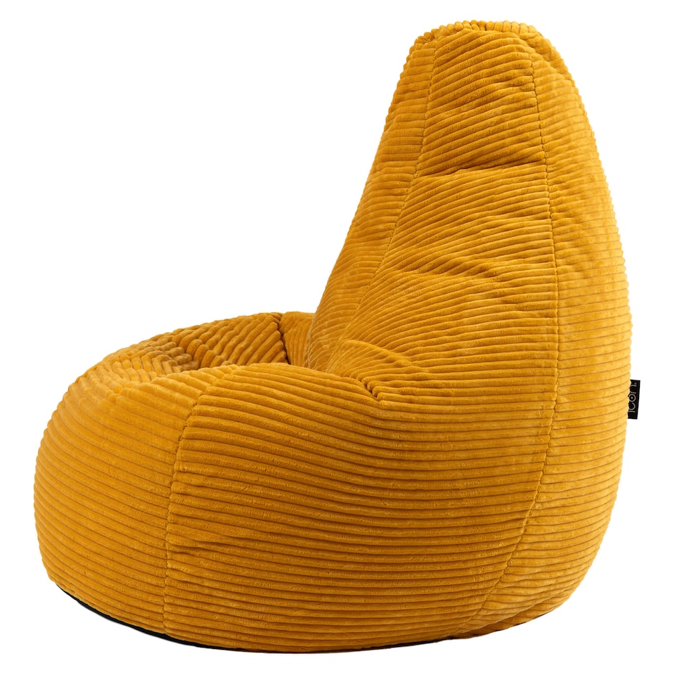 image 1 of Dalton Medium Beanbag Corduroy Yellow | Yellow | Ochre Yellow | 1