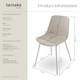 image 6 of Dining Chair Mave - large plastic seat, ergonomic, high backrest, 120 kg load capacity - Set of 4 Grey | Taupe/Chrome