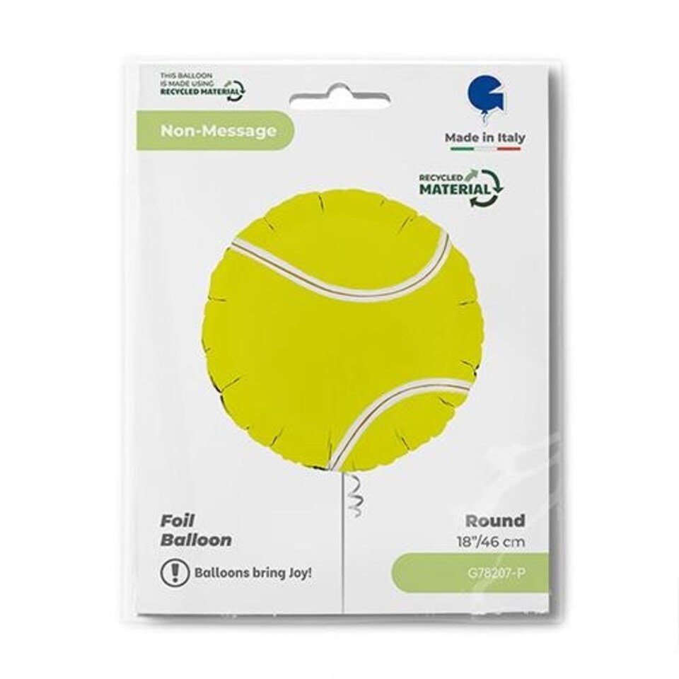 image 1 of Tennis Ball Round Foil Helium Balloon 46cm / 18 in
