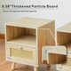image 4 of Abrihome Set of 2 Rattan Nightstand Cabinet, with Saving Storage Space and Shelves