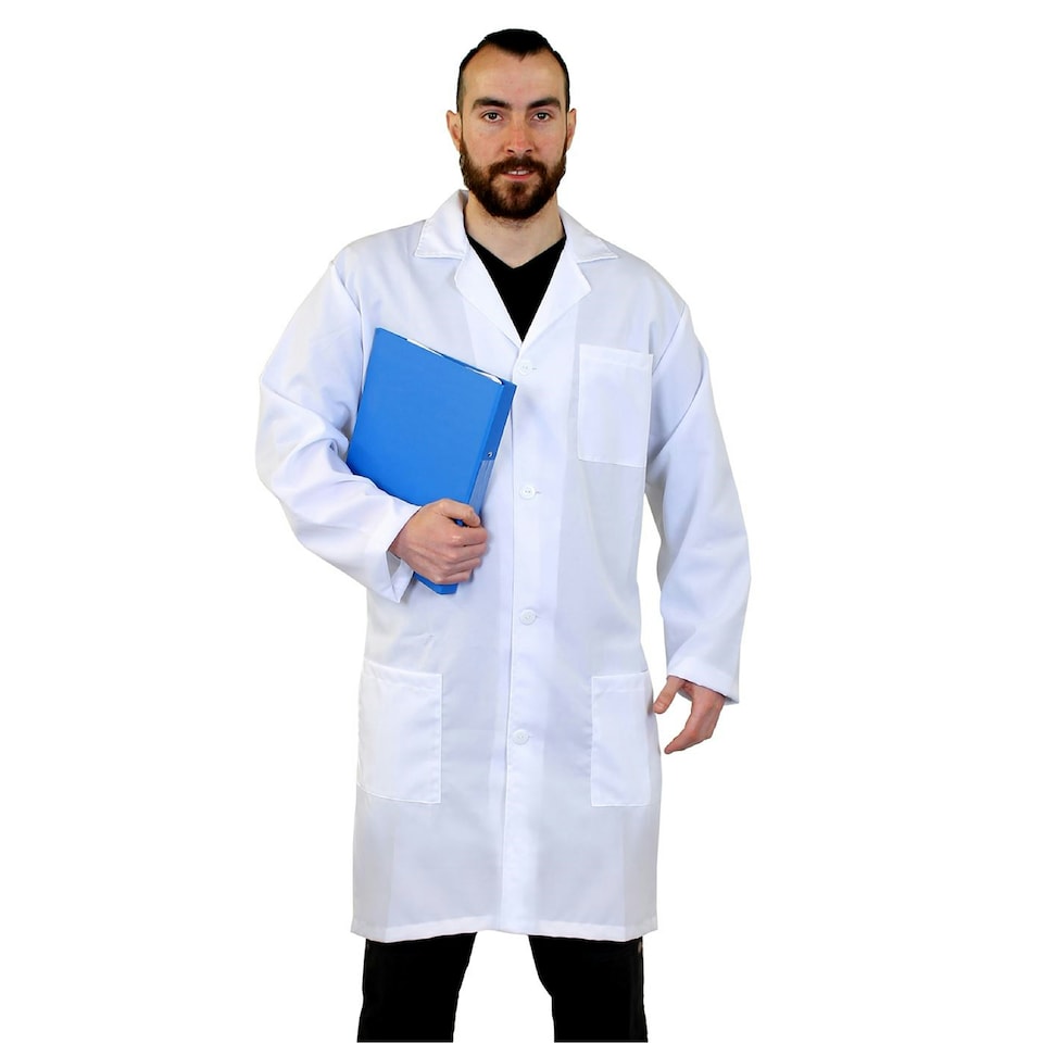 image 1 of Lab Coat Costume White Doctors / Scientist Coat White | XL
