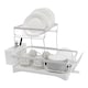 image 1 of Living and Home Steel Dish Rack with Utensil and Glass Holder - White | White