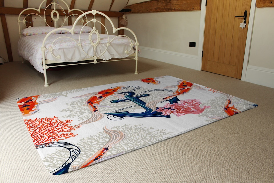 image 1 of Anchor & Fish Rug | Multi