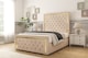 image 2 of Sloomy Sofia Gold Sand Naples Bed Frame With 50" Upholstered Headboard 5' King