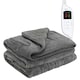 image 1 of MONHOUSE Heated Throw - Electric Blanket - Digital Controller - Timer up to 9 hours, 9 Heat Settings, Auto Shutoff - Single 130X160cm - Dark Grey Shearling