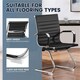 image 5 of Yaheetech 2pcs Mid-back Ergonomic Office Desk Chair Black | Black