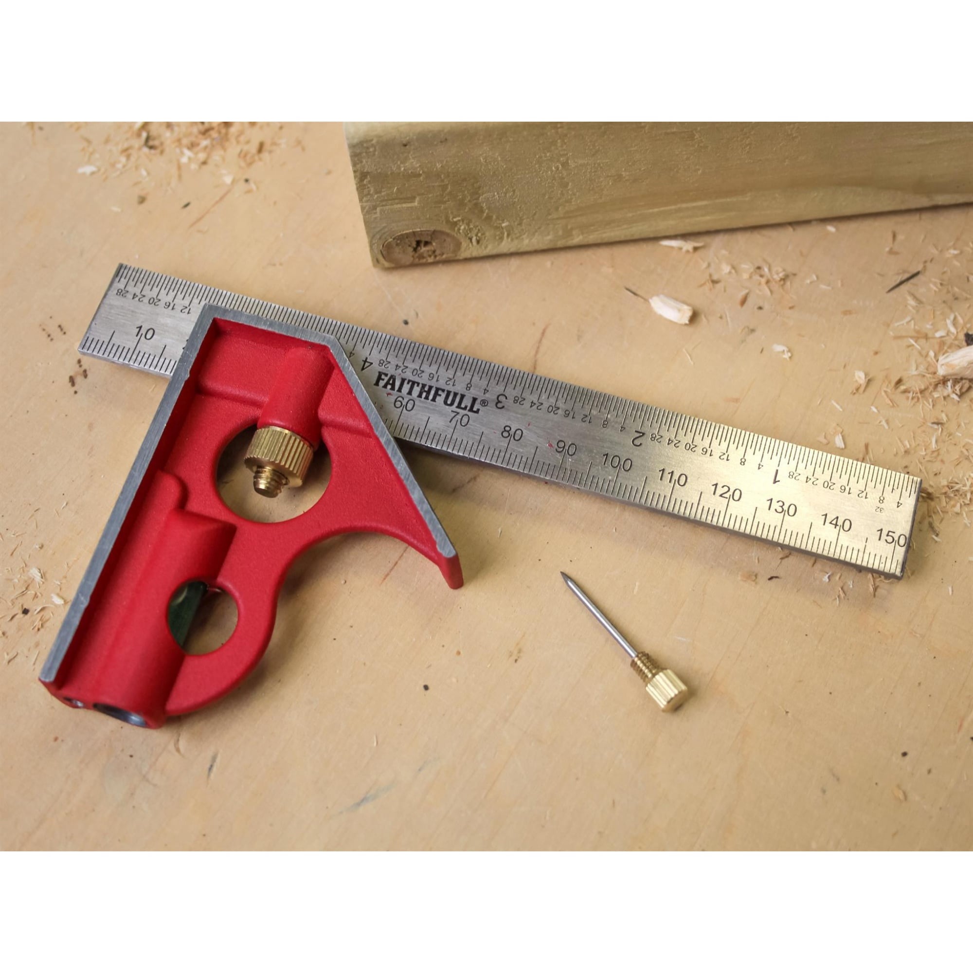 Faithfull Combination Square Multi Multi Colour 150mm 6 in 1