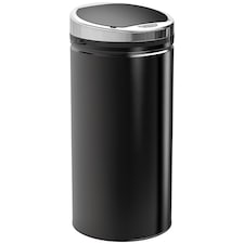 HOMCOM Stainless Steel Sensor Bin, 42L Kitchen Touch Bin, Automatic Trash Can with Inner Bucket, Soft Close, Dustbin, Black | Black | 1