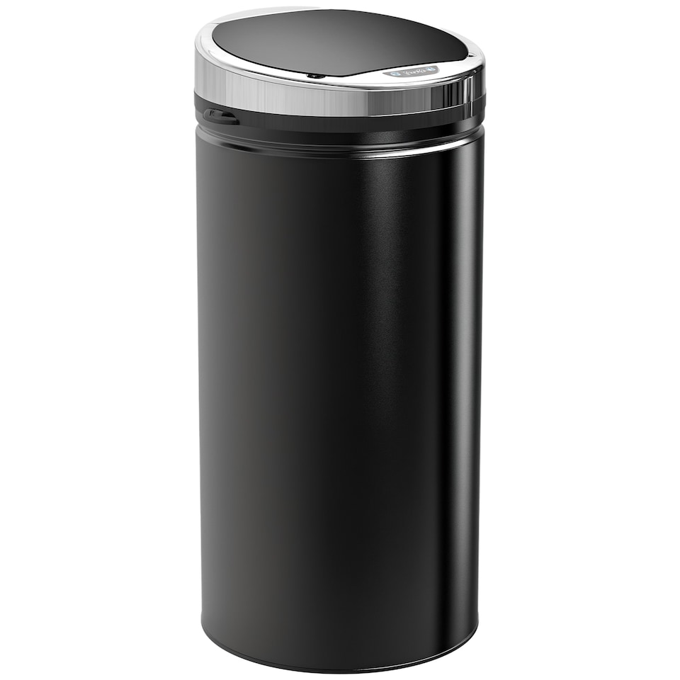 image 1 of HOMCOM Stainless Steel Sensor Bin, 42L Kitchen Touch Bin, Automatic Trash Can with Inner Bucket, Soft Close, Dustbin, Black | Black | 1