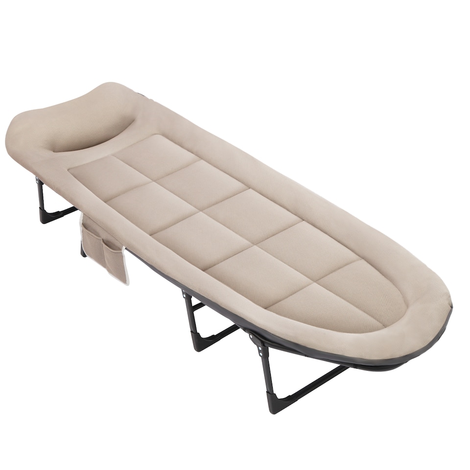 image 1 of Foldable Camping Bed with Adjustable Head Rest