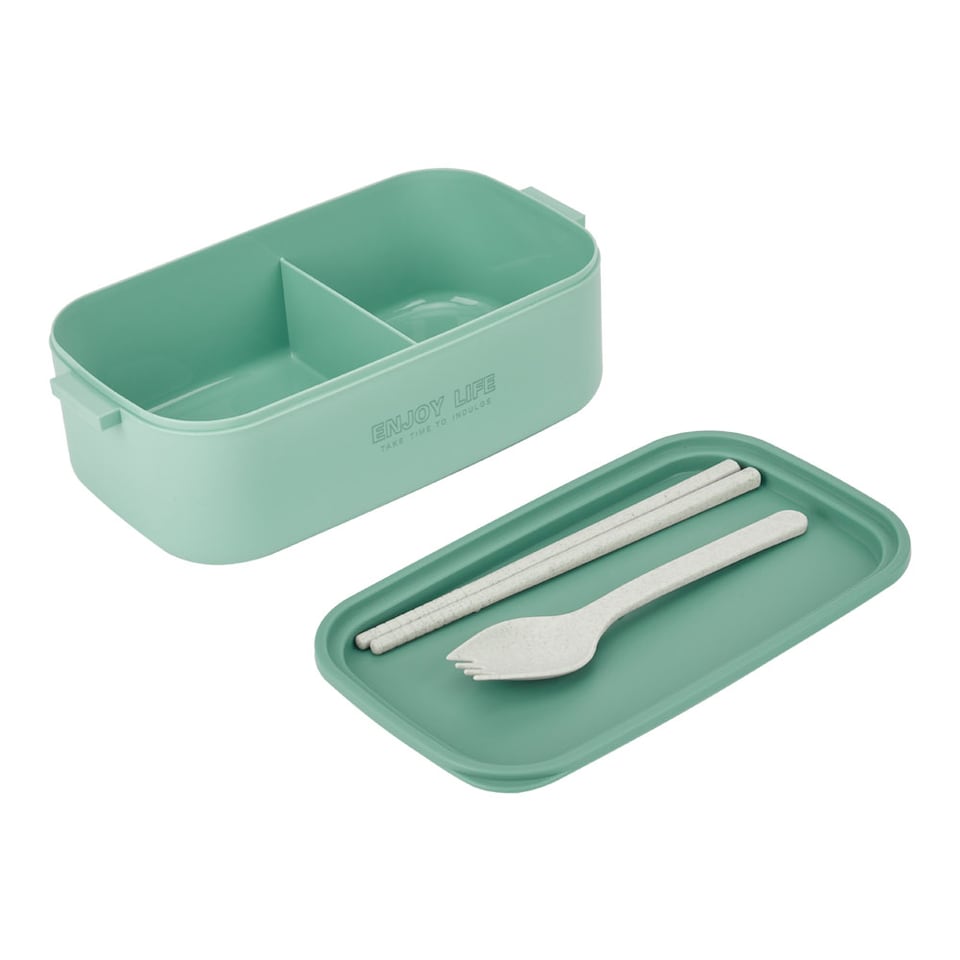 image 1 of Living and Home Stackable Bento Lunch Box with Handle 2 Layer, Green, 2700ml | Green