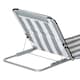 image 8 of Outsunny 2 Pieces Outdoor Beach Mat Steel Reclining Chair Set w/ Pillow Grey