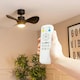image 1 of ValueLights 24 Inch Integrated LED Ceiling Fan with Remote Control, 3 Blades, Timer and 6 Speed Functions - Black
