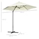image 5 of Outsunny 2.5M Garden Cantilever Parasol, Offset Roma Patio Umbrella Hanging Sun Shade Canopy Shelter with 360 Rotation and Cross Base, Beige
