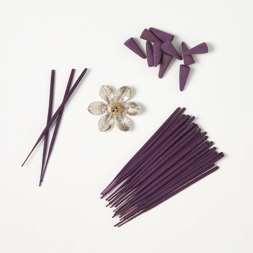image 1 of Homescapes Zen Incense Gift Set – French Lavender & Honey