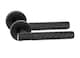 image 3 of Golden Grace 1 Set Knurled Hex Cut T-Bar Euro Lock Door Handle Set Matt Black Finish with Thumbturn Key