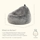 image 6 of Cocoon Faux Fur Bean Bag Arctic Wolf Grey Bean Bag Chairs | Grey | Arctic Wolf Grey | L | 1