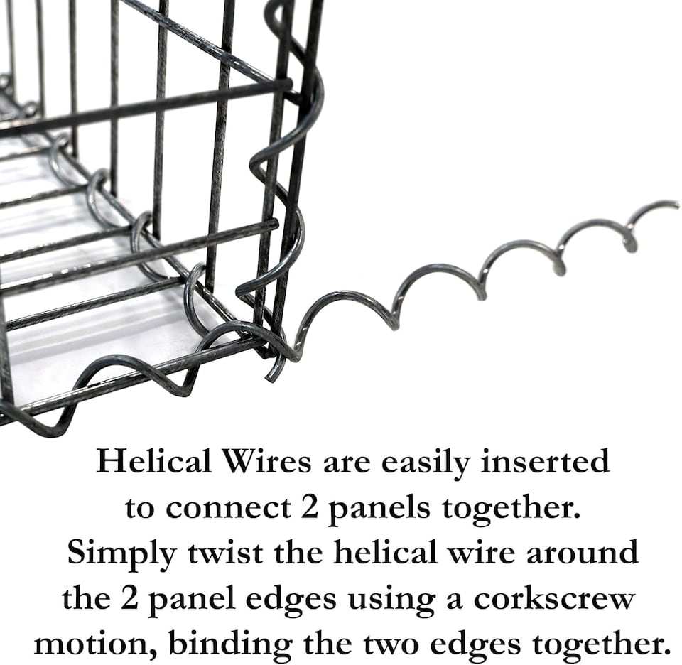 image 1 of Actiasgear Heavy Duty Galfan Coated Gabion Baskets – Retaining Wall & Garden Wire Stone Cages – Easy Assembly with Helical – Multiple Options Available (100cm x 50cm x 30cm)