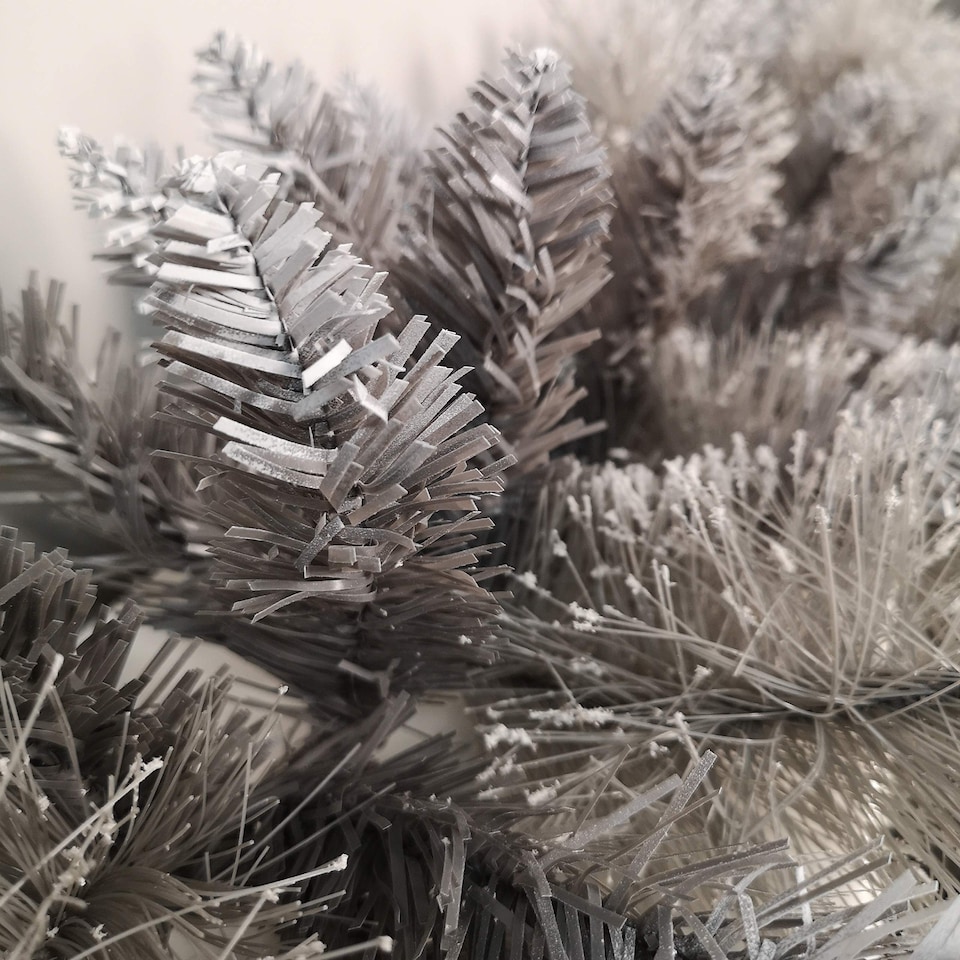 image 1 of 6ft (1.8m) Premier Lightly Flocked Grey Fir Christmas Garland with Mixed Tips