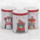 image 1 of 3pc Christmas Themed Storage 1L Tins Set Biscuits Coffee Sugar Tea Condiments | Multi | Animals | 3