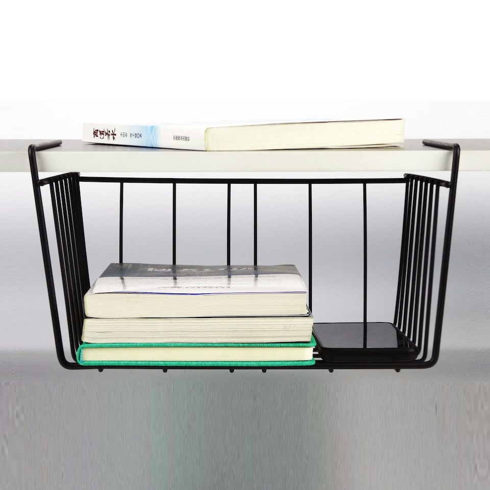 image 1 of Buckingham High End Under Shelf Storage Basket Organising Rack 32.5 cm - Black