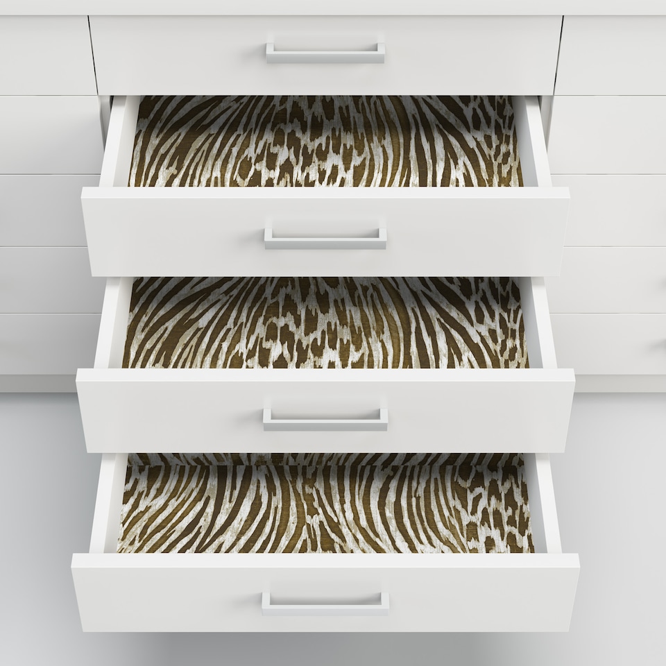 image 1 of NuWallpaper NUS3580 Fierce Peel & Stick Wallpaper, Brown & Gold | Brown | Brown & Gold | 2.86m² | 1