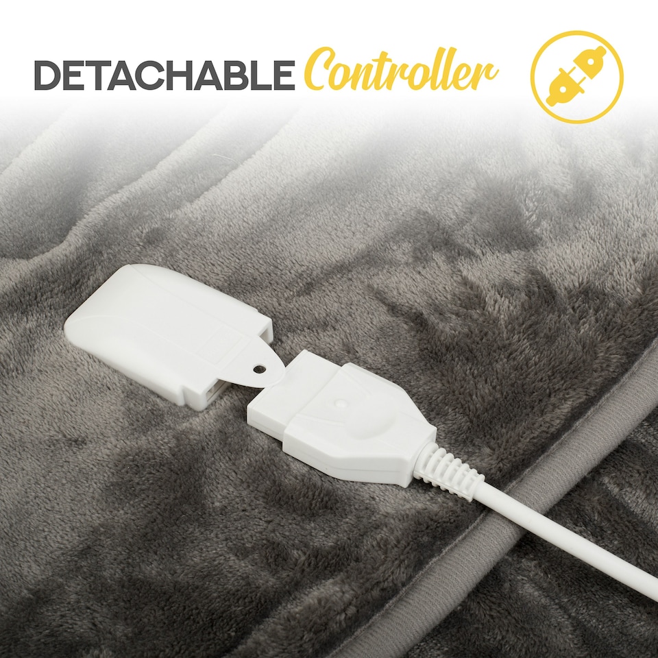 image 1 of MONHOUSE Heated Throw - Double Electric Blanket - 150 x 200 cm - Digital Controller - 9H Timer, 9 Heat Settings, Auto Shutoff