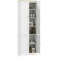 image 1 of HOMCOM Freestanding Kitchen Cupboard 4-Door Storage Cabinet w/ 4 Shelves, White