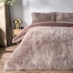 image 1 of OHS Teddy Duvet Cover Set Bedding Soft Fleece Faux Fur Shaggy | Brown | Natural | Double