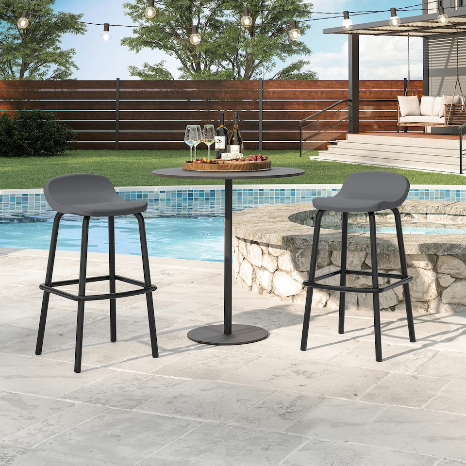 image 1 of Suncast Outdoor Bar Stools | Black