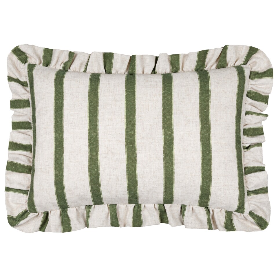 image 1 of Wylder Connie Striped Ruffle Cushion