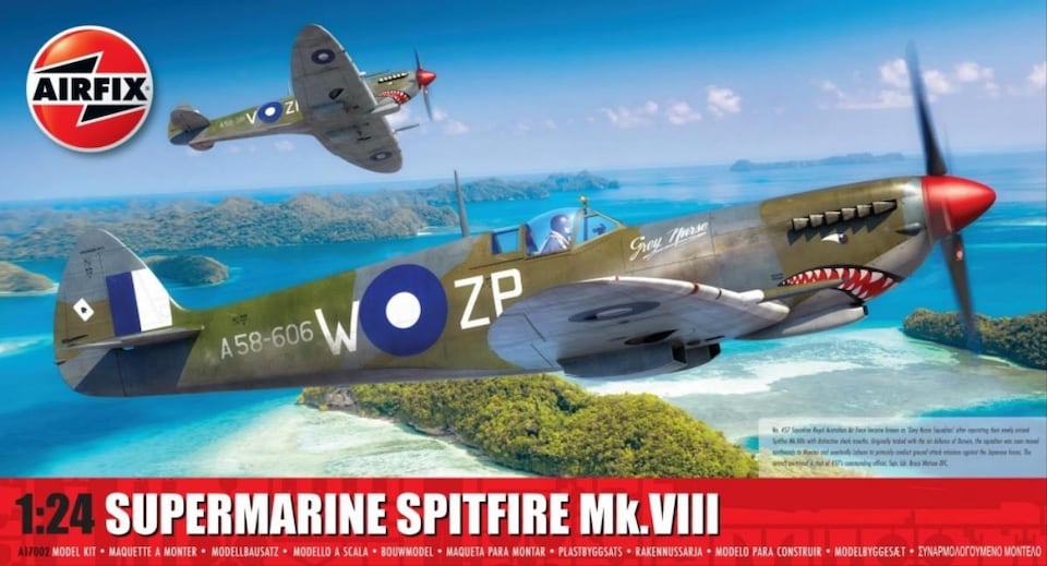 image 1 of Airfix British Supermarine Spitfire Mk.VIII (1:24 Scale)