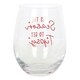 image 2 of Something Different Season To Get Tipsy Stemless Wine Glass - Red/Clear - One Size