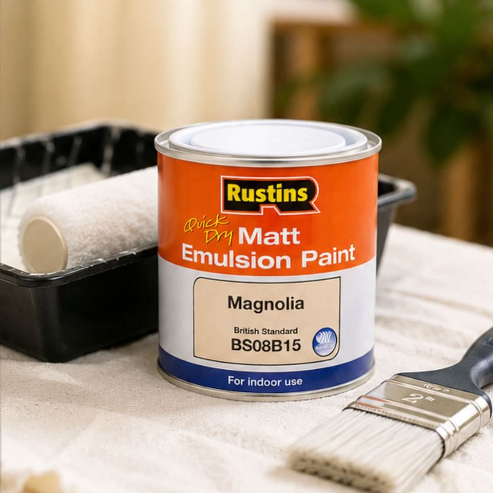 image 1 of Rustins Quick Dry Matt Emulsion Paint Magnolia 500ml