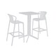 image 6 of Table set with 2 chairs Home ESPRIT White Metal polypropylene 60 x 60 x 102 cm N/A