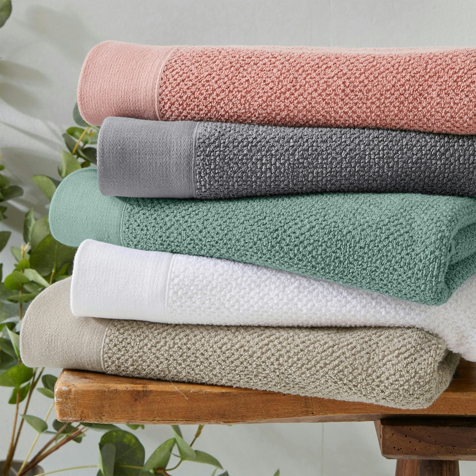 image 1 of furn. Textured Hand Towel White